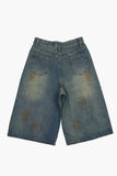 Rhadon dirty washed bermuda pants