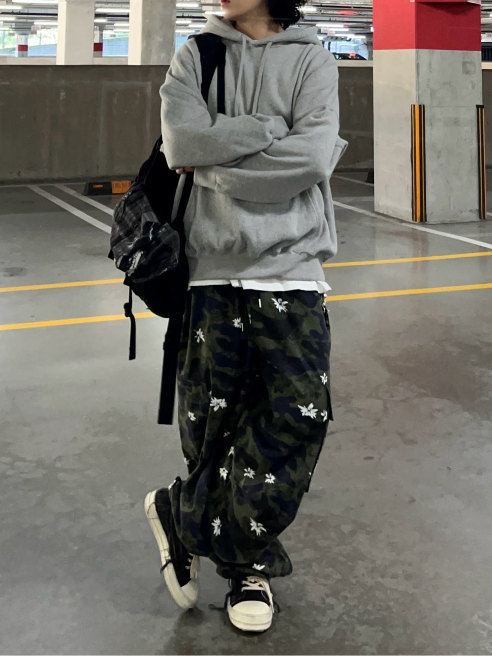 【KOOLOSET】Flower Camo Cargo Bermuda Pants Flower Camo Cargo Pants (1color) - kooloset