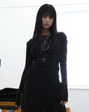Cross long net knit