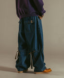 【AG X ESEELMI】Ethnic Jacquard Strap Denim Pants