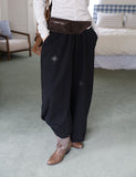 Linen leather western boots