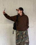 Brushed Overfit Corduroy Hoodie