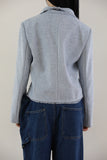 High Neck Fringe Tweed Jacket