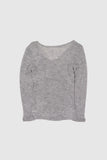 Leah V-neck strap wool knit