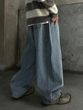 Snap Wide Washed Denim