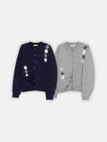 Peace Argyle Collar Cardigan