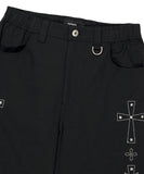 CROSS STUD TWILL SHORTS
