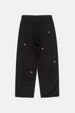 Snow embroidery wide cotton pants