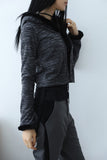 Trimmed cape cardigan