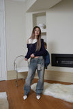 uni straight washing jeans