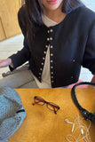 TWEED SNAP CROP JACKET