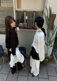 RIBBON SHIRRING BLOUSE