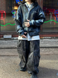 Diagonal Camo Balloon Cargo Pants