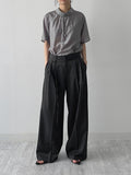 [Scrunchie Set/Reversible] Tencel See-Through Half Blouse