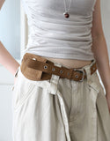 Camel Suede Pocket Belt
