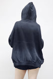 (Unisex) Wind Embroidered Dirty Hooded Zip-Up