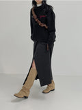Suede Shirring Fold Long Boots