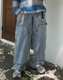 Double Knee Snow Washed Work Denim
