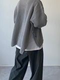 Side Zipper Round Knit