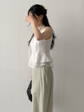 [Scarf SET] Liber Frill Sleeveless Blouse