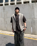 Summer Mesh Hood Vest Zip-up