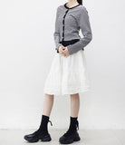 Bombom Frill Stripe Cardigan