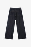 Curve stitch low denim pants