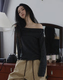 Stripe Shoulder Open Tee