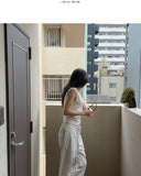 Luev Strap Nylon Wide Pants