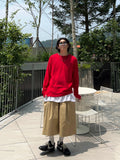 Solid Cotton Banding Bermuda Pants