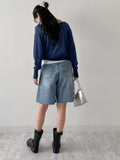 Clips U-neck See-through Knit