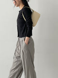 Yvon Nylon Strap Wide Slacks
