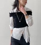 Port Off-Shoulder T-Shirt