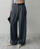 Launer Pocket Two-Tuck Wide Slacks