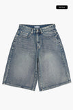 Senti twill denim bermuda pants