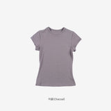Mona round neck slim fit short sleeve t-shirt