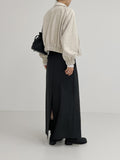 Leather Pleats Shoulder Bucket Bag