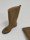 Western Suede Middle Boots