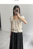 Shabet Square Neck Puff Blouse