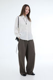 Rowing banding slacks trousers