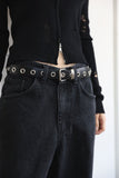 Eyelet cowhide belt