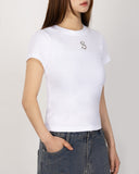 [MADE] W Chest Logo Crop Short Sleeve