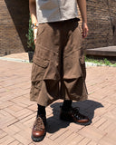 Roach cut cargo bermuda pants
