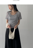 Halter Bustier Short Sleeve T-Shirt