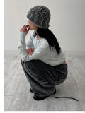 Velour Strap Banding Wide Pants