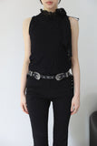 Washing Denim Eyelet Belt
