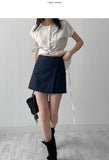Linen Wrap Skirt Pants
