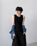 Bertin Henley-Neck Sleeveless