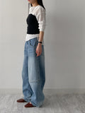 Shirred Ribbed Layered Tube Top