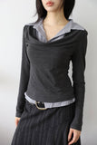 Seto Shirt Layered Shirring Tee